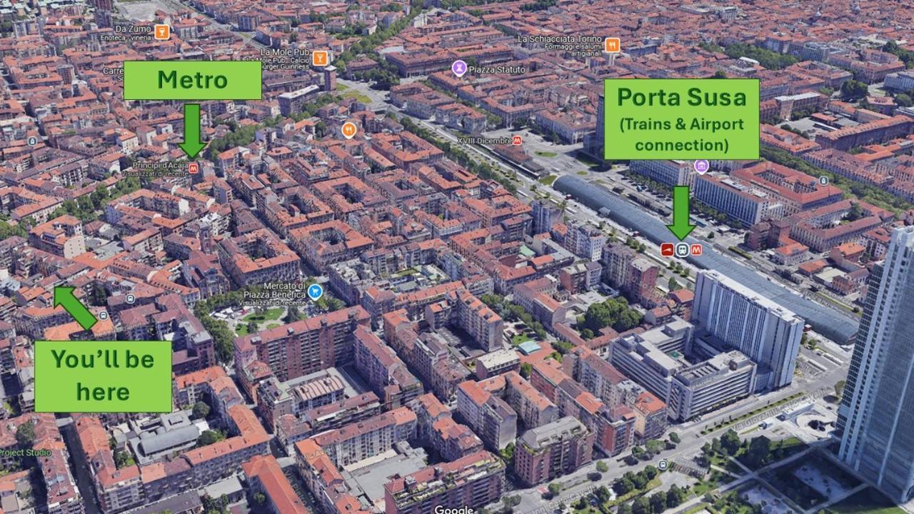 Bell'Appartamento In Cit Turin, Interamente Ristrutturato Kültér fotó